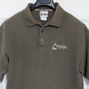 Vintage Walt Disney World Men's Polo Shirt - American Tradition Est. 1971 - Size